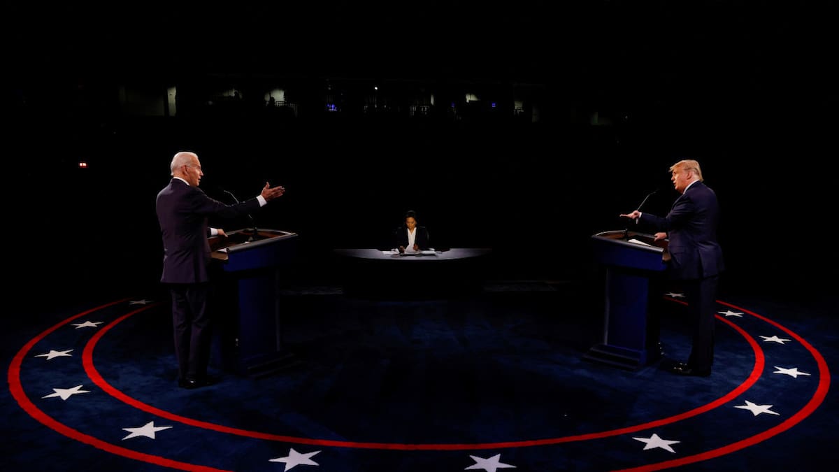 Joe Biden vs Donald Trump, debate presidencial en Estados Unidos. Foto: Reuters