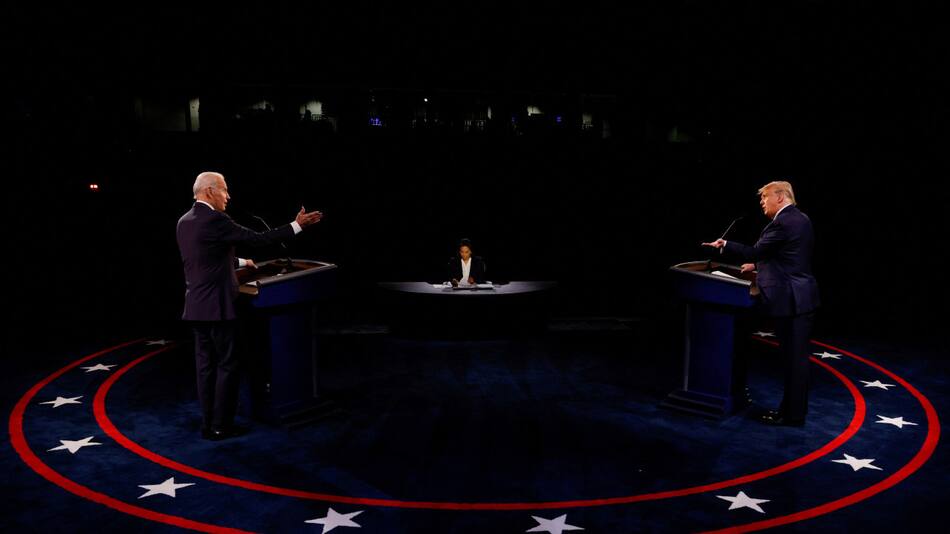 Joe Biden vs Donald Trump, debate presidencial en Estados Unidos. Foto: Reuters