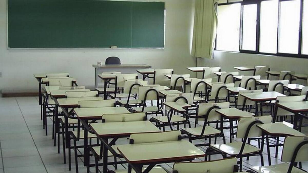 Aula vacía - inicio de clases
