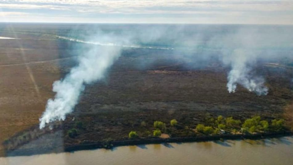 Incendios en el Delta. Foto: NA.