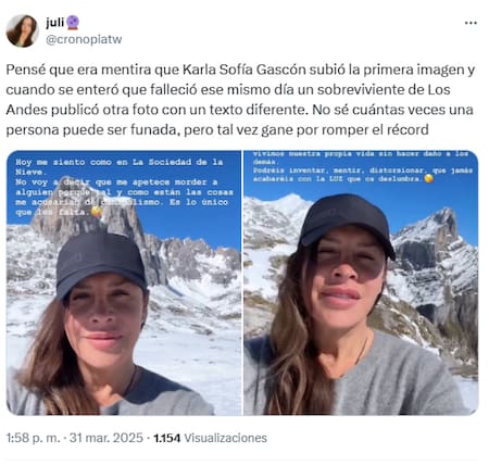 Las críticas a Karla Sofía Gascón. Foto: X.