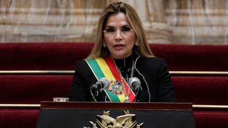 Jeanine Áñez, la expresidenta interina de Bolivia. Foto: Reuters.