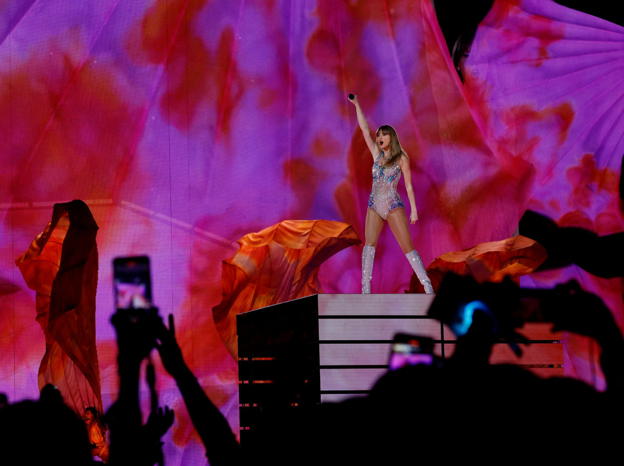 Taylor Swift en Tokio. Foto: Reuters.