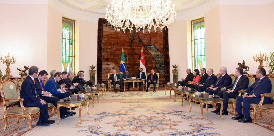 Lula da Silva en Egipto. Foto: Reuters.