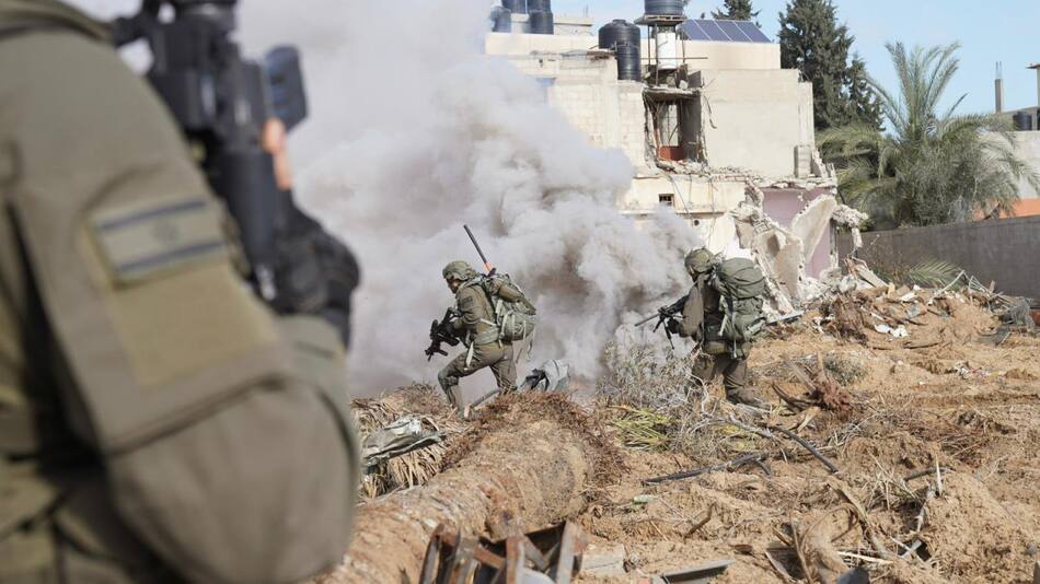 Soldados israelíes en la Franja de Gaza; guerra Israel-Hamás: Foto: X @idfonline