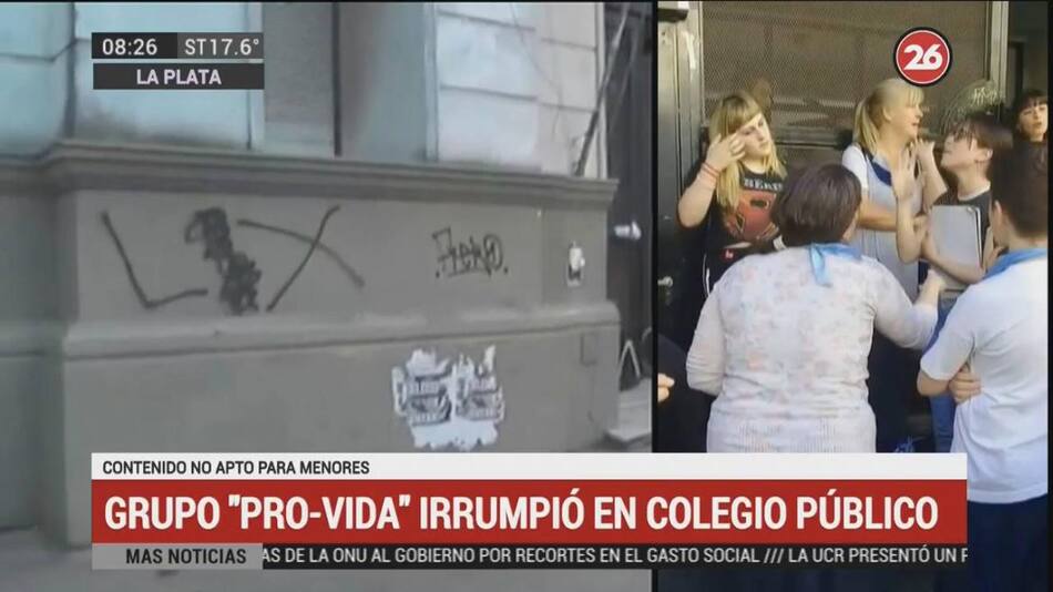 Escándalo en escuela de La Plata contra la educación sexual (Canal 26)