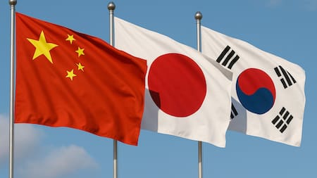China, Japón y Corea del Sur se unen en un pacto de libre comercio. Foto: Grok.