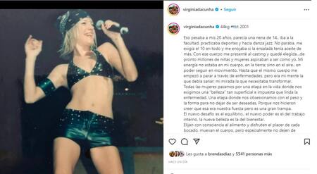 El posteo de Virgina Da Cunha_NA