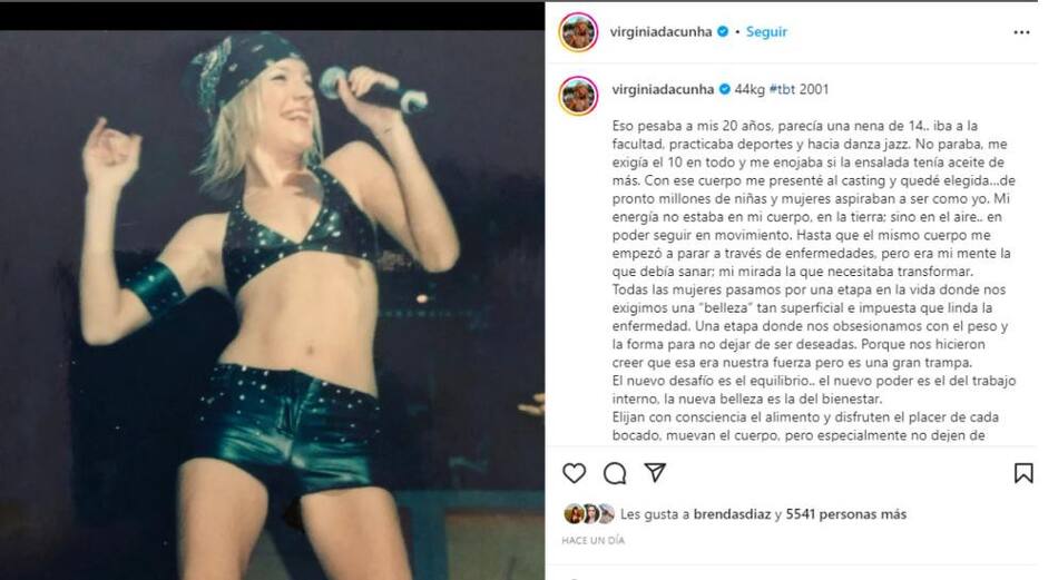 El posteo de Virgina Da Cunha_NA