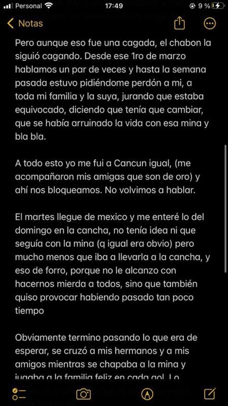 Una hincha estaba por casarse y se enteró que su pareja la engañaba 2. Foto: X.