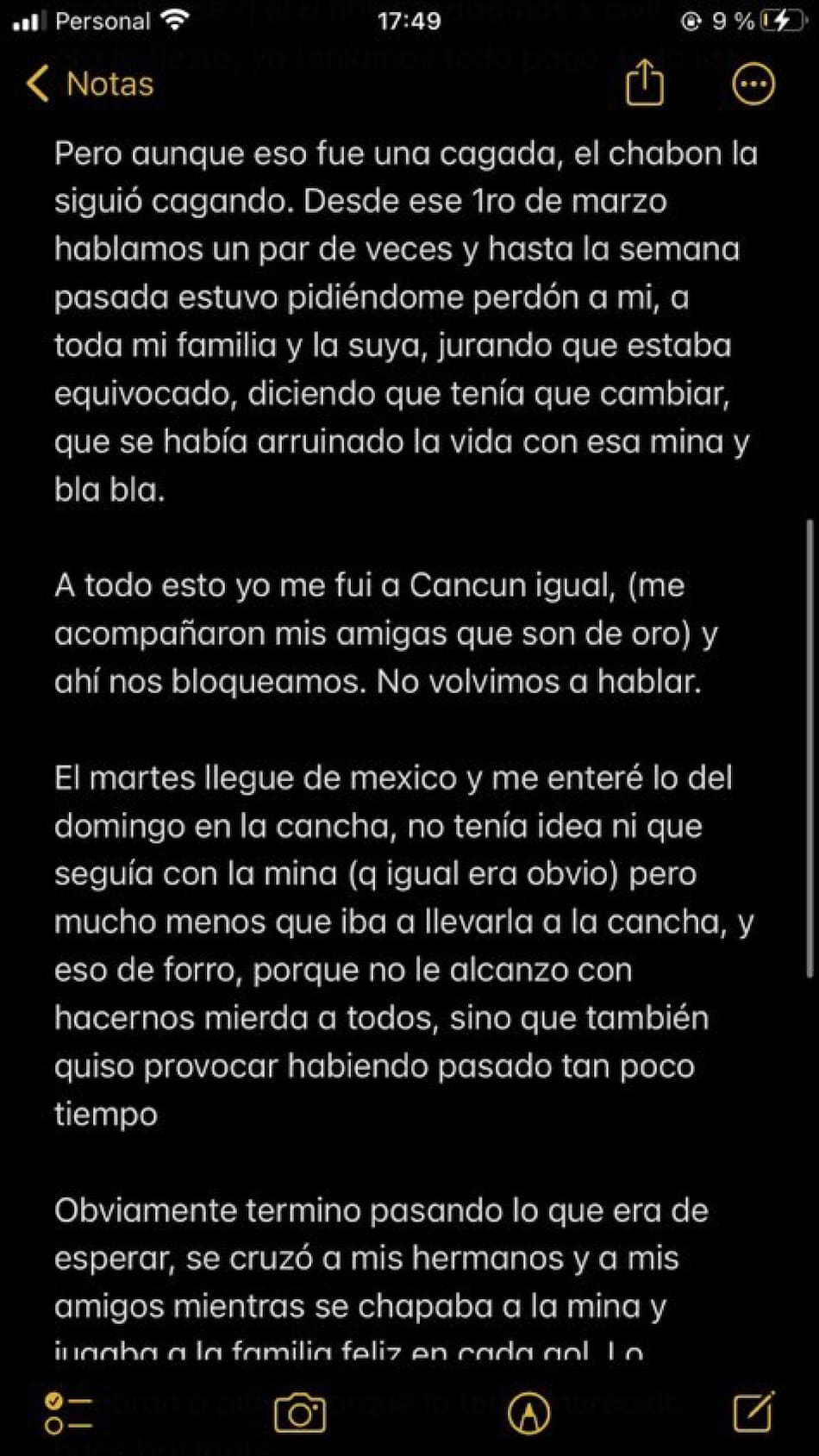 Una hincha estaba por casarse y se enteró que su pareja la engañaba 2. Foto: X.