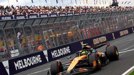 Lando Norris en el Gran Premio de Australia. Foto: REUTERS.