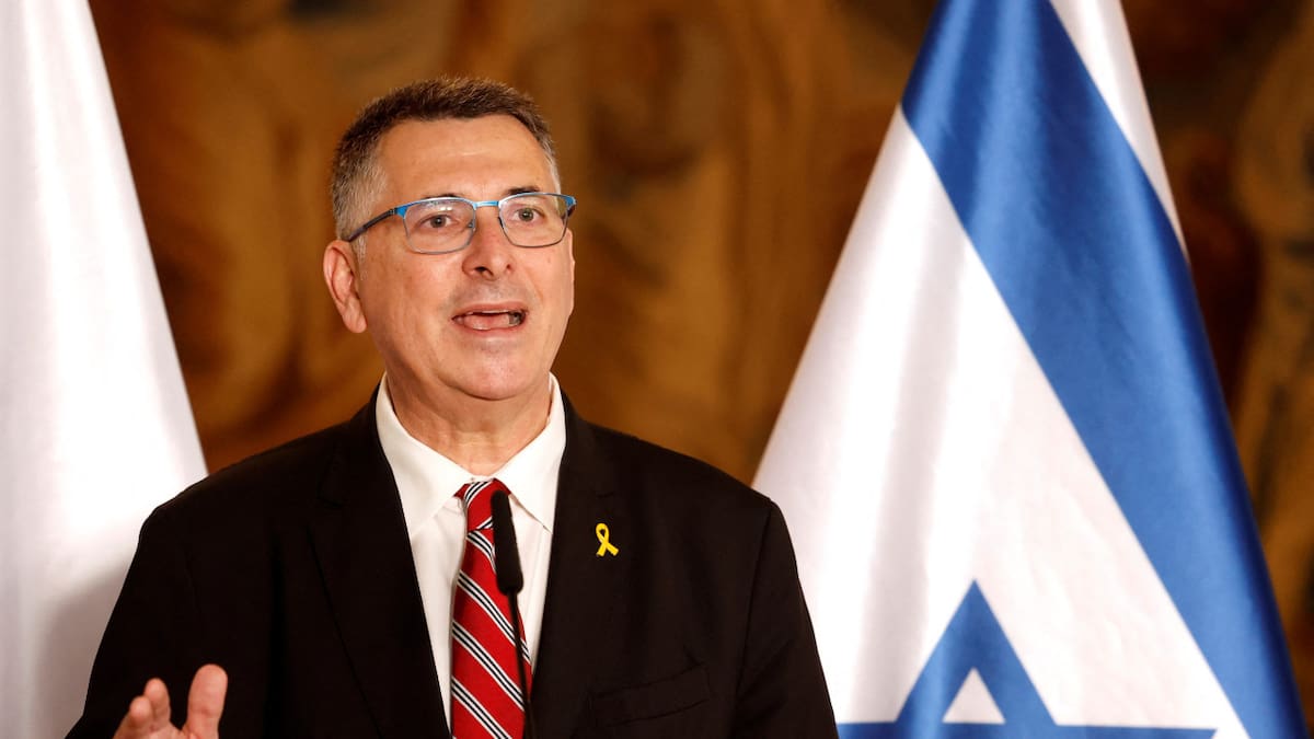 Gideon Saar, ministro de Exteriores de Israel. Foto: Reuters.