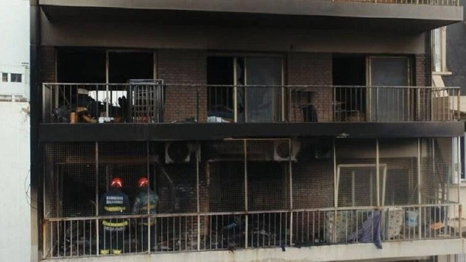 Incendio en Recoleta, foto NA