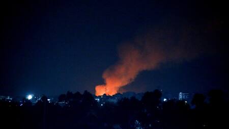 Bombardeo de Israel sobre Beirut, capital del Líbano. Foto: Reuters