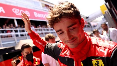 Charles Leclerc en el Gran Premio de España. Foto: REUTERS.
