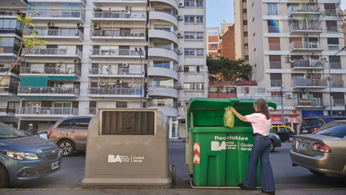 Contenedor verde de la Ciudad de Buenos Aires