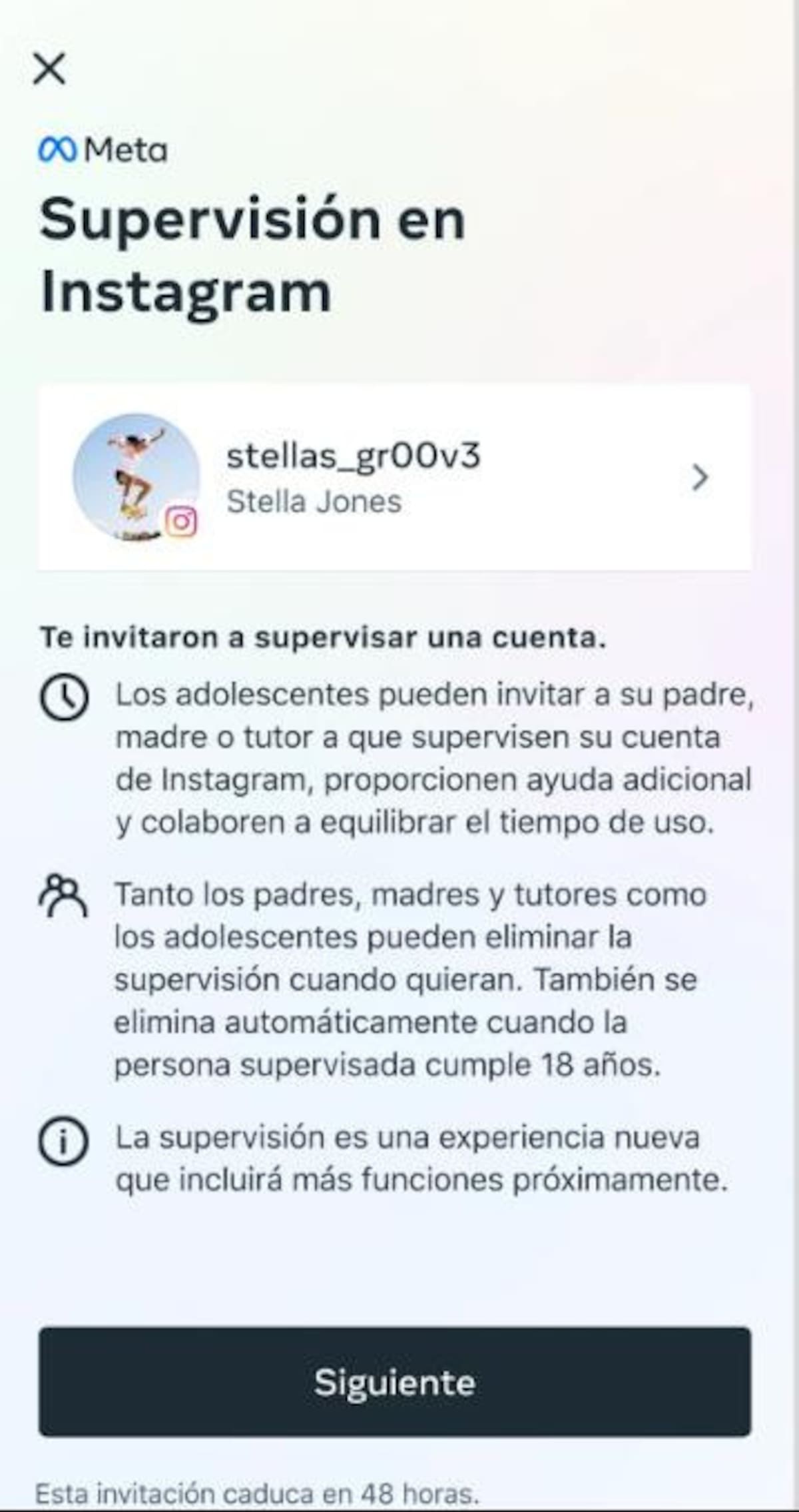 Supervisión en Instagram. Foto: Meta