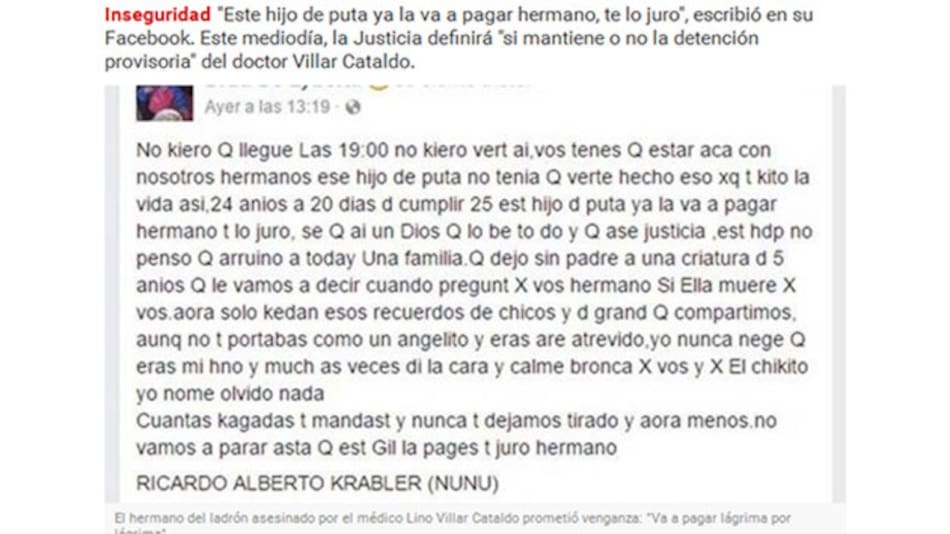 Hermano del ladrón asesinado