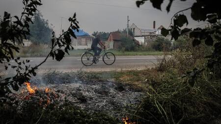 Guerra en Ucrania, bombardeo. Foto: EFE