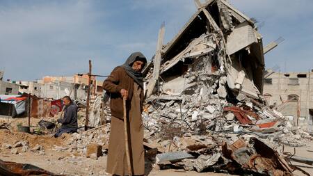 Los estragos de la guerra en la Franja de Gaza. Foto: Reuters/Hatem Khaled.