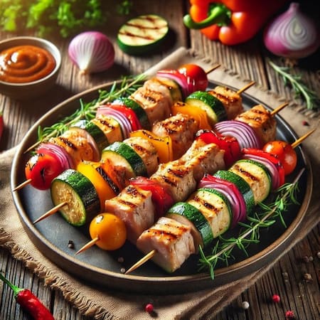 Brochettes de pollo. Foto: Pinterest.