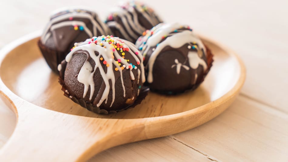 Bombones de chocolate helados.
