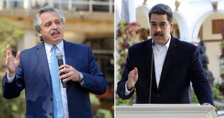 Alberto Fernández y Nicolás Maduro, Argentina y Venezuela, NA