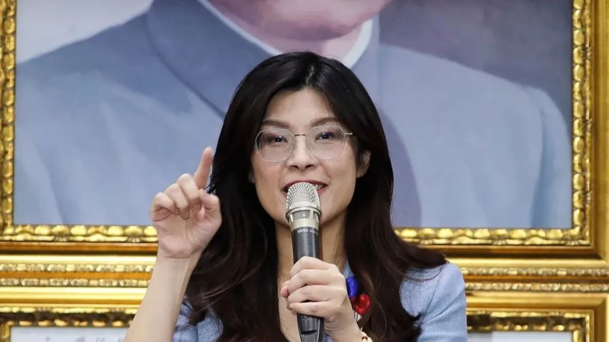Cheng Li-wun, líder del KMT, partido opositor al oficialismo en Taiwán.