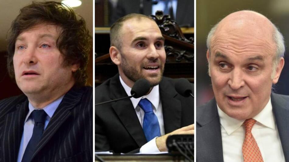 Javier Milei, Martín Guzmán y José Luis Espert