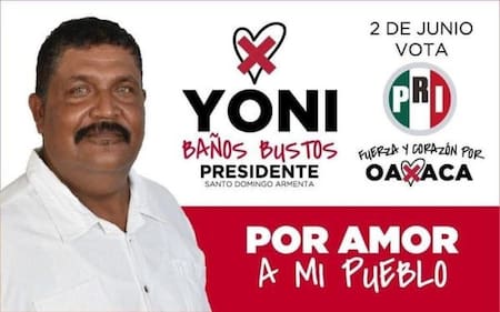 Yonis Baños. Foto: X @PRIOaxaca_