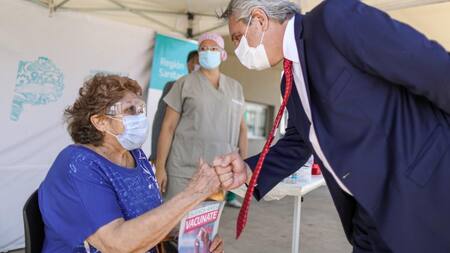 Alberto Fernández en Ituzaingó, Agencia NA