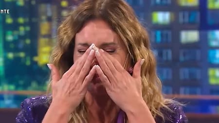 La emoción de Karina Mazzocco. Foto: Captura de pantalla.