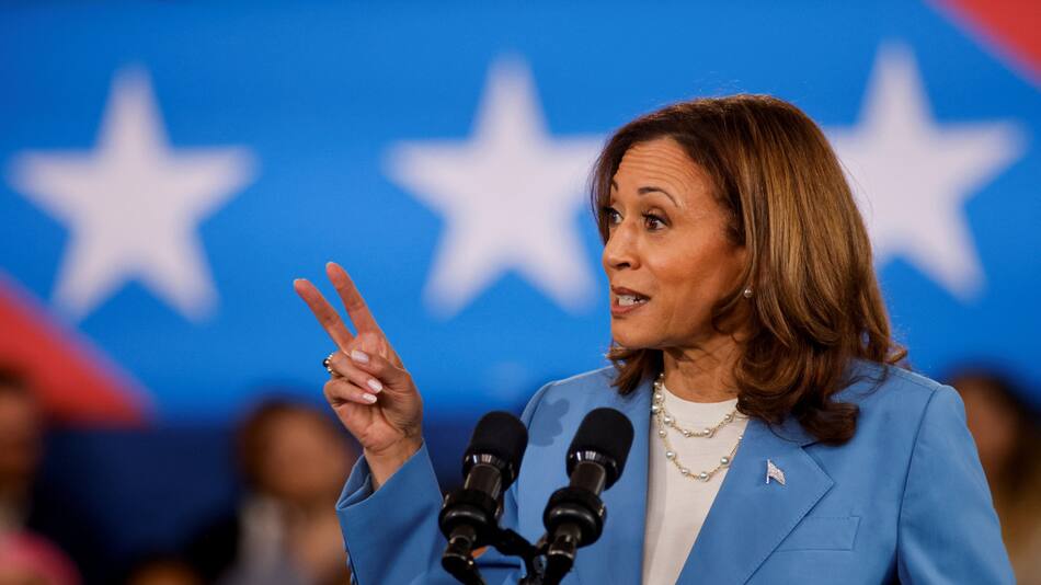 Acto de Kamala Harris en Carolina del Norte. Foto: REUTERS.