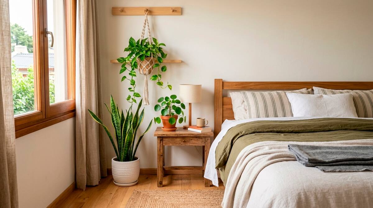 Plantas de interior en una habitación.