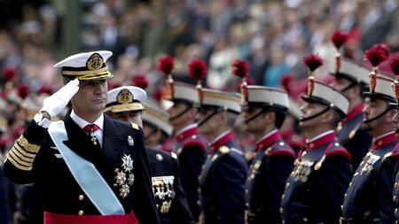 Las tropas españolas. Foto: Reuters/Juan Carlos Rojas