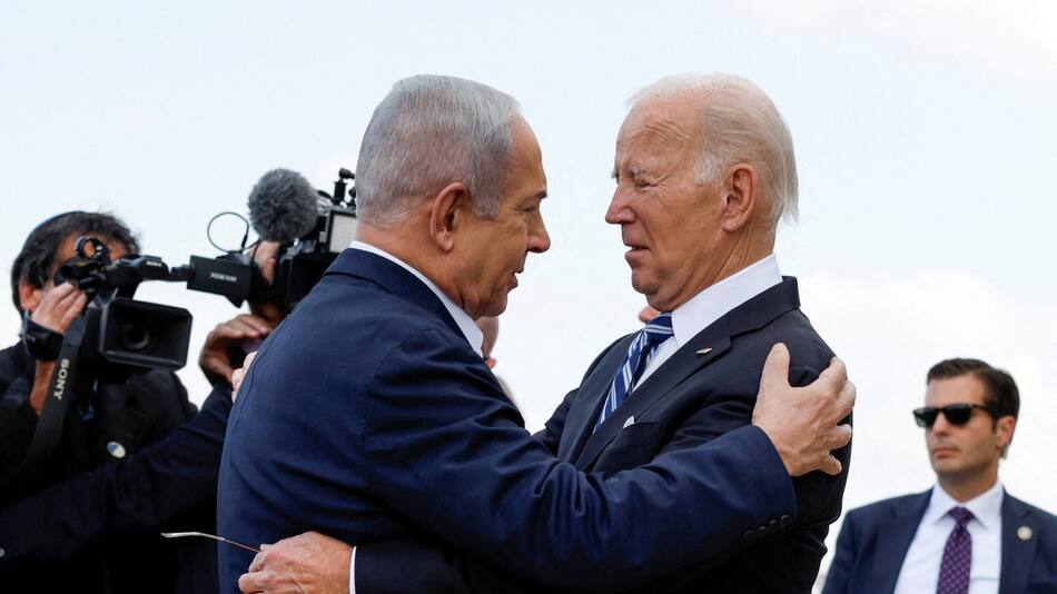 Benjamín Netanyahu y Joe Biden en Israel. Foto: Reuters.