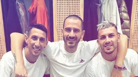 Di María, Paredes y Leonardo Bonucci, capitán de la Juventus_Instgram/bonuccileo19