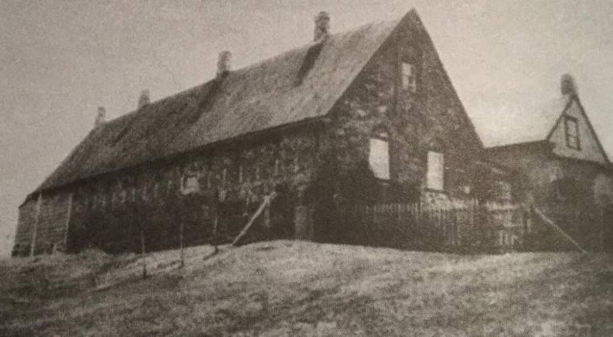 Casa de Luis Vernet en Malvinas, foto de alrededor de 1840