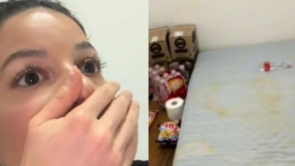 Una joven mostró el momento en que suena la alarme en Israel. Foto captura: TikTok/@yaelove_