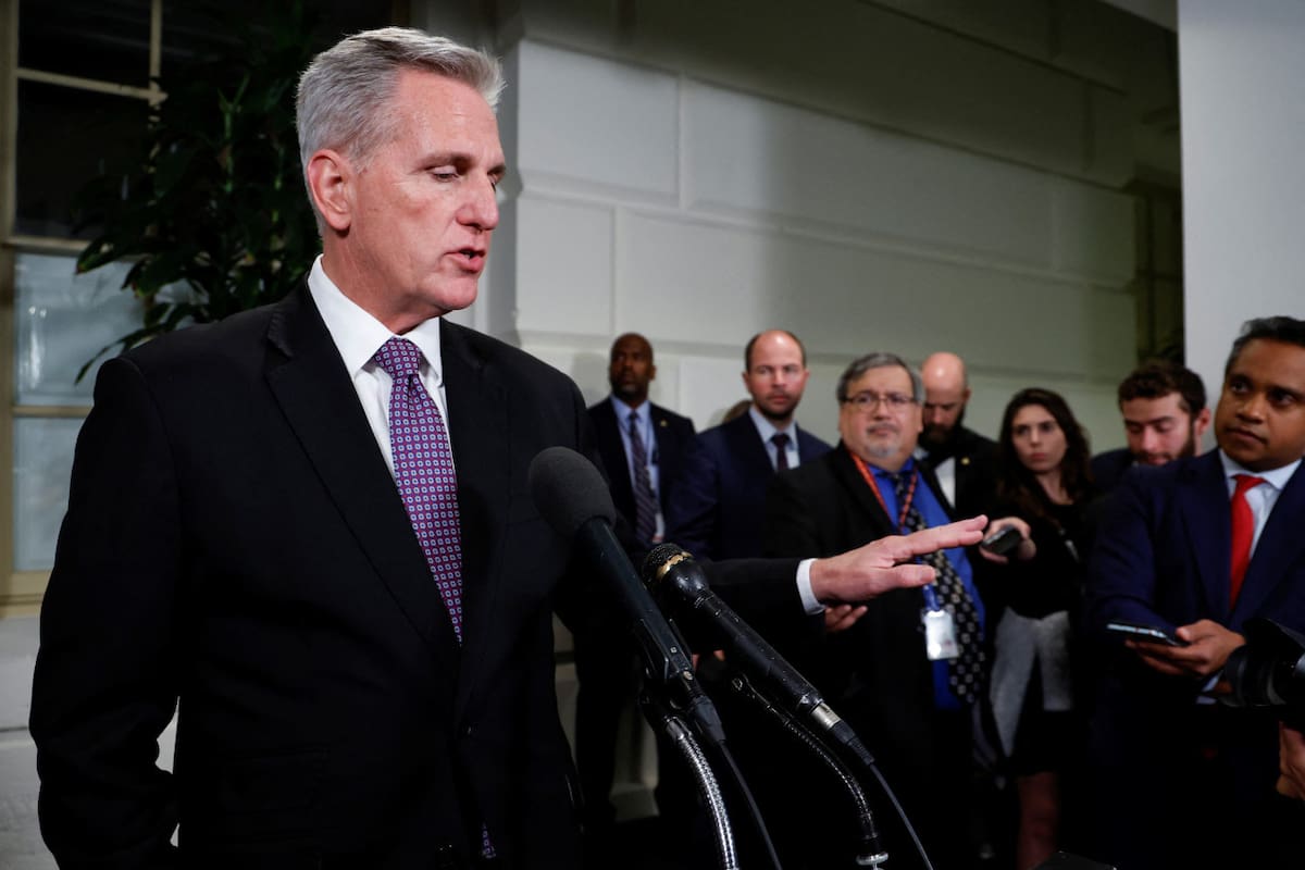 Kevin McCarthy, líder del bloque parlamentario republicano. Foto: Reuters.