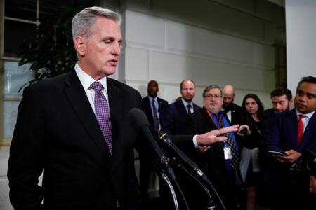 Kevin McCarthy, líder del bloque parlamentario republicano. Foto: Reuters.