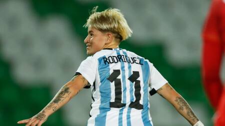 Yamila Rodríguez, selección argentina femenina de fútbol. Foto: NA.