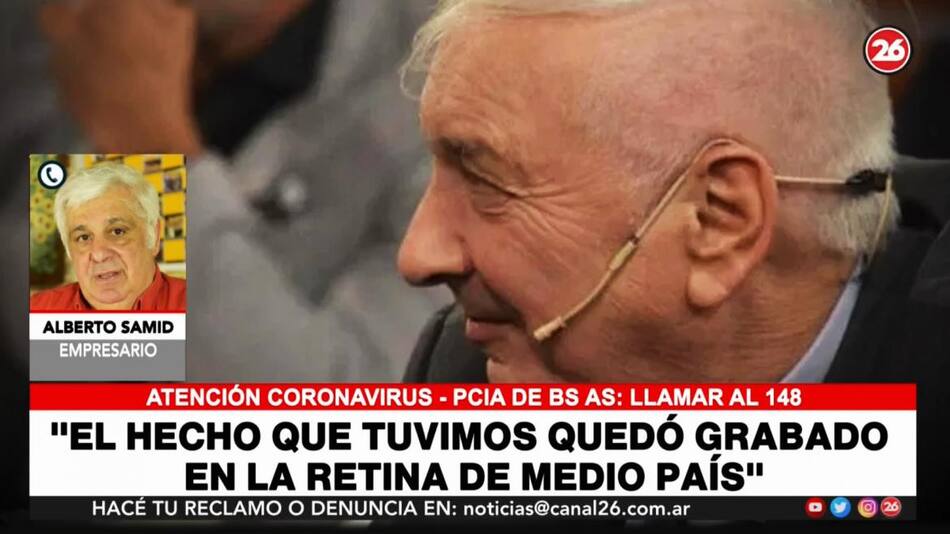 El emotivo recuerdo de Alberto Samid para Mauro Viale, Canal 26