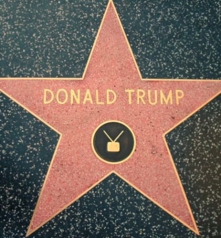 La estrella de Donald Trump en el Paseo de la Fama de Hollywood. Foto: X.