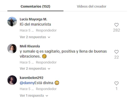 Algunos de los comentarios del video viral de Celia. Foto: Captura de pantalla.