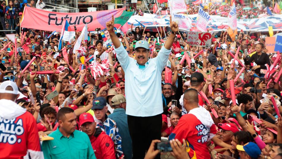 Acto de Nicolás Maduro en Venezuela. Foto: EFE.