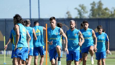Entrenamiento de Boca Juniors. Foto: NA.