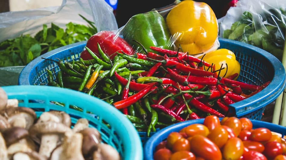 Alimentos; verduras; ají; chile picante. Foto: Unsplash.