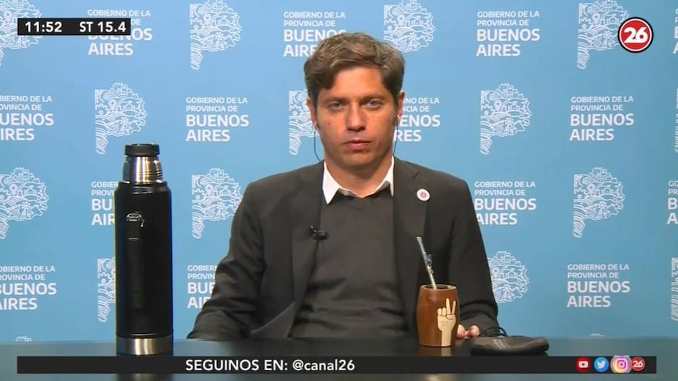 Axel Kicillof, gobernador de la provincia de Buenos Aires, Canal 26